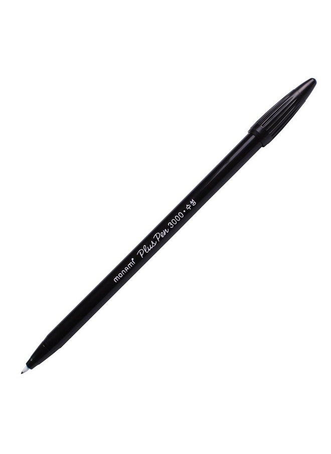 مونامي قلم Plus 3000 Office Sign Pen ذو طرف لباد حبر مائي ملون، علبة كاملة باللونين الأحمر والأزرق والأسود، مكونة من اثني عشر قلمًا  - Image 2