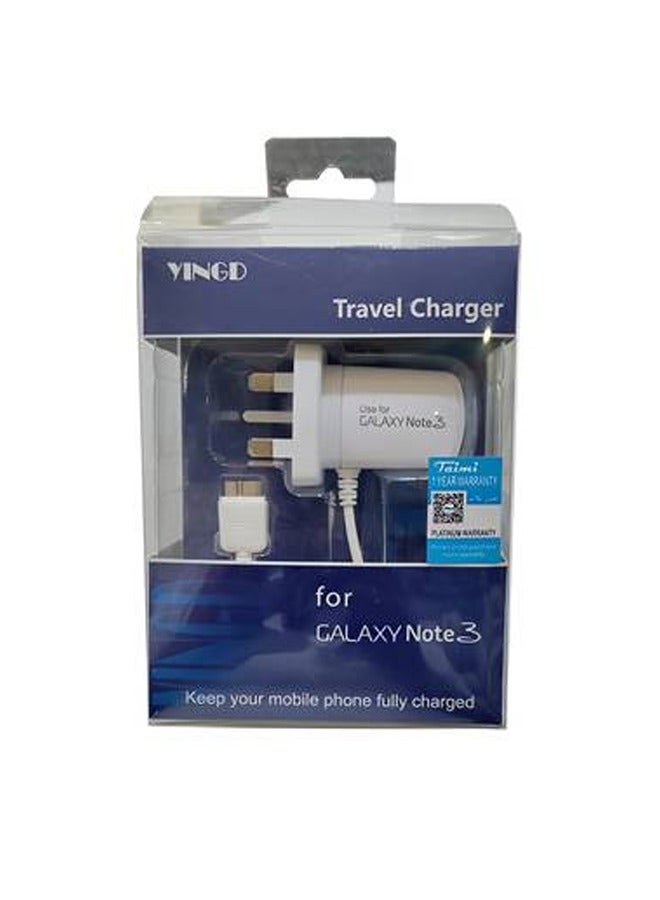 Taimi 3-Pin Charging Adapter For Samsung Note3-White  - Image 1