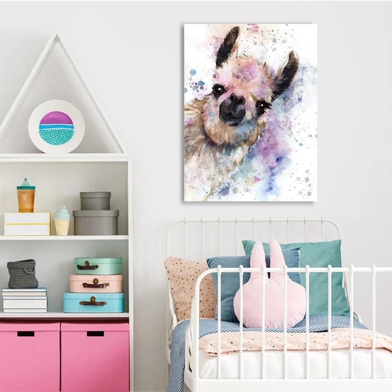 C8BUSIS Cute Alpaca Portrait Wall Art Canvas Prints - Image 5
