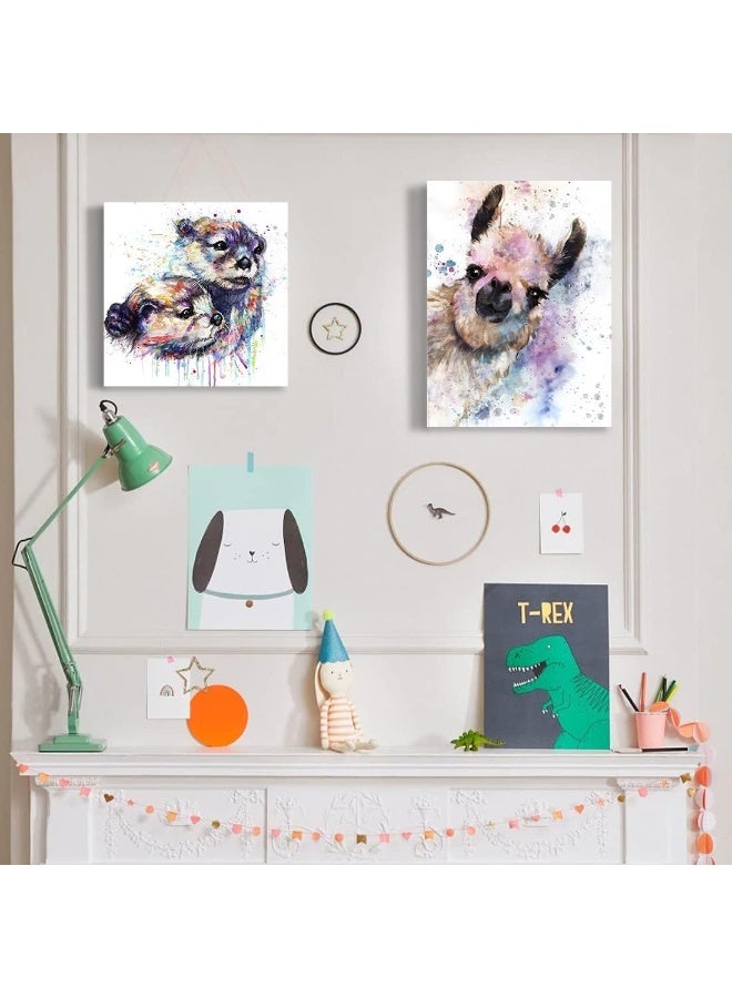 C8BUSIS Cute Alpaca Portrait Wall Art Canvas Prints - Image 4