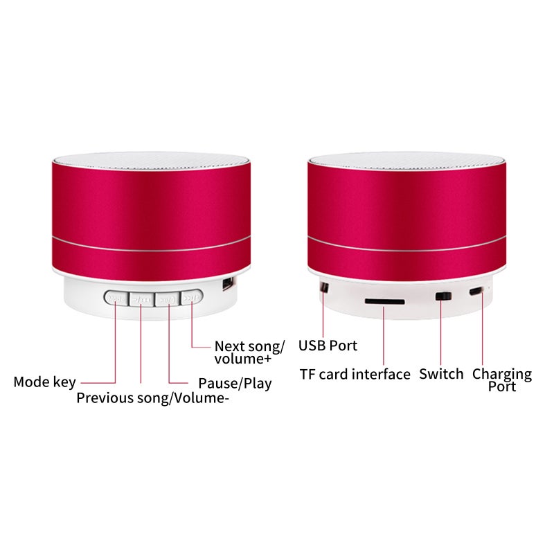 Mini BT Speaker With 7-Color Lights Small Wireless Speaker Portable USB Rechargeable Speaker for Travel Outdoors Home Office - Image 2