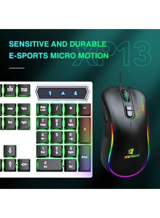 JERTECH XP13 GUNS Wired DPI 3600 Colorful LED Gaming Mouse - Chrome 1000Hz Black - Image 2