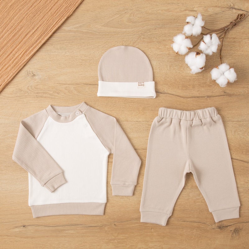 Sarebaby Comfort Series Unisex Baby Set Set of 3 Extra Soft 100% Cotton Special Twill Fabric  - Image 2