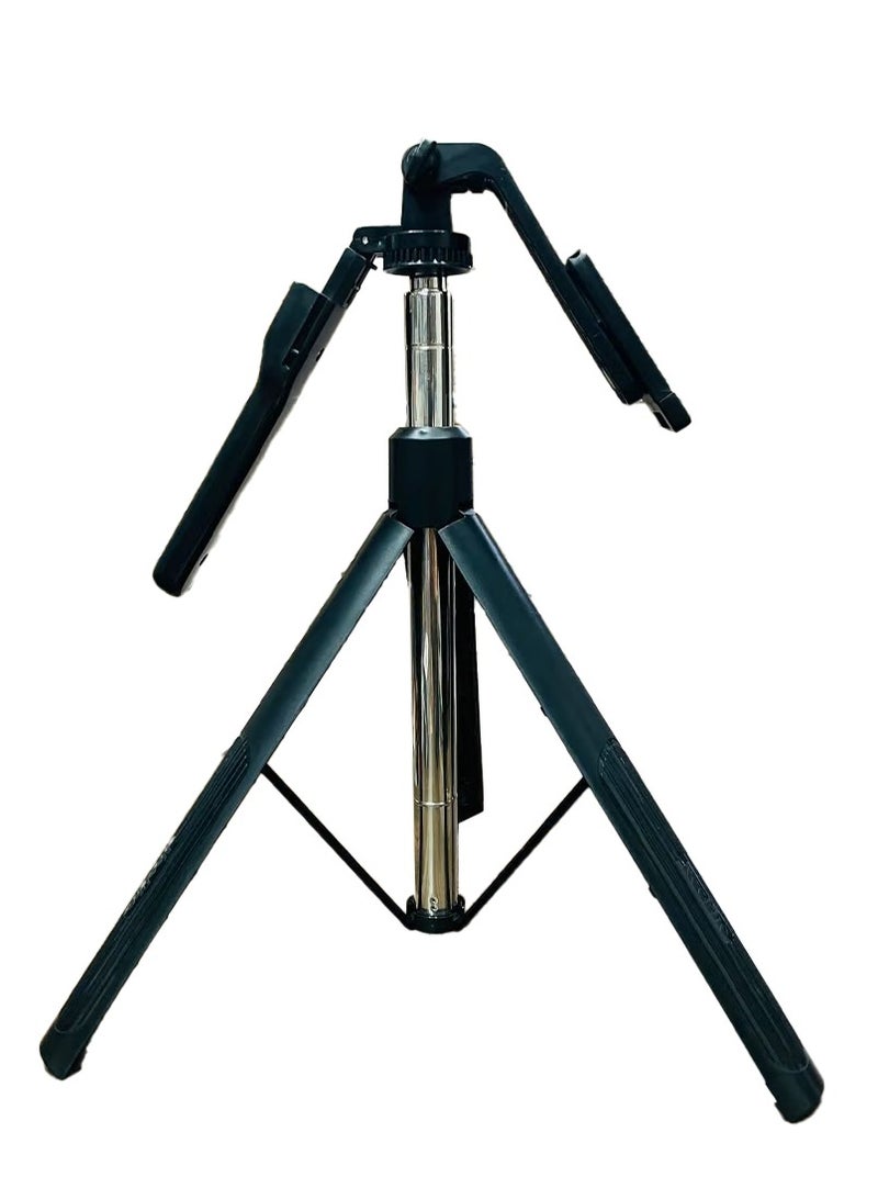NeePho Professional Selfie Stick NP-L2, Flexible Design with Tripod, 360° Rotating Ball Head, 3-Axis Vibration Absorption, Extendable up to 1.67m, Lightweight (32cm when folded), Equipped with a Stable Phone Holder and Bluetooth Remote with Battery, Compatible with Phones, Cameras and DSLRs - Ideal for Travel, Vlogging, Still Photography and Selfies with High Definition and Quality in Every Shot  - Image 1