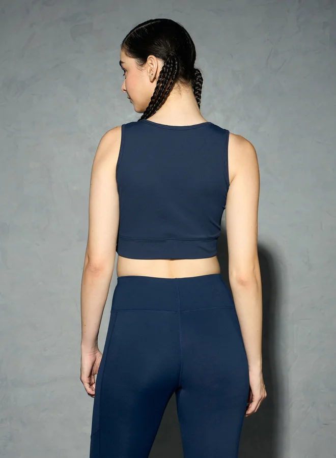 Technosport Navy Blue Padded Sports Bra