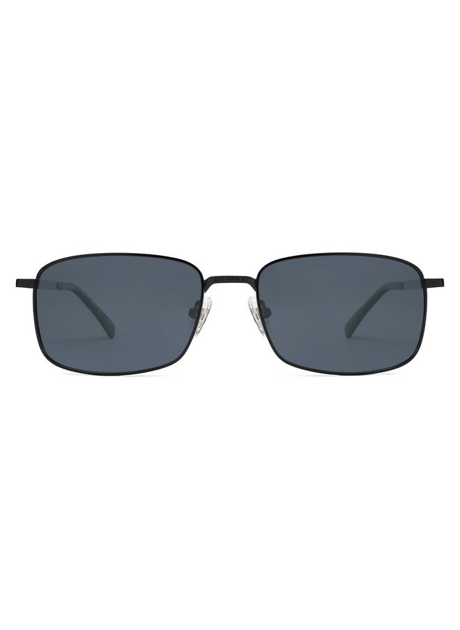 Sojos Retro Vintage Rectangle Polarized Sunglasses Mens Womens Classic Uv400 Metal Sunnies Sj1215 Black Grey  - Image 1