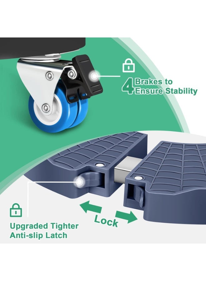 NANAO Plant Caddy with Wheels, 15-22" Adjustable Plant Stand with Wheels Heavy Duty, Rolling Plant Stand, Plant Cart for Outdoor Planters, Plant Pots, Trash Can Dolly, Garden Pot Mover - Image 5