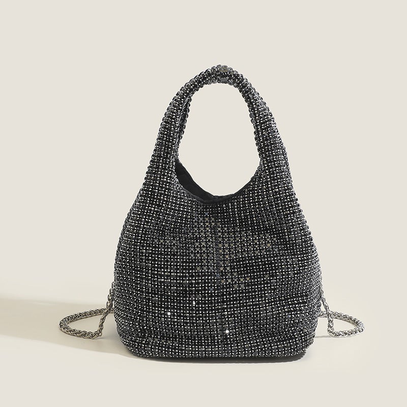 Dawang Full Diamond Bag For Women Trendy Fashion Rhinestone Bucket Bag Rhinestone Chain Bag Handheld Crossbody Bag - Image 1