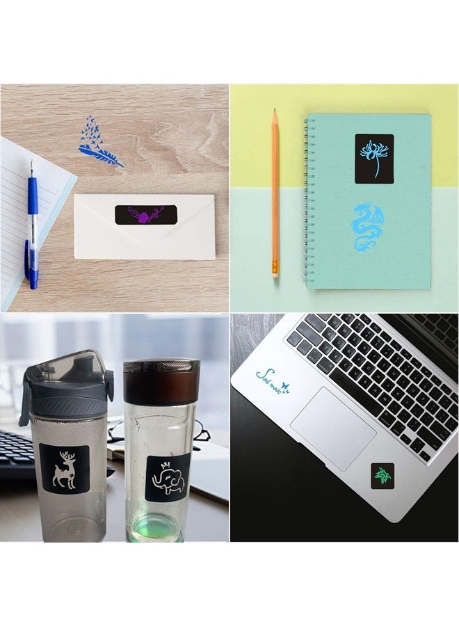 Aresvns 550+ قطعة من قوالب الوشم المؤقت مع قلم رسم الجسم، 24 ورقة من قوالب الوشم بالحناء قابلة لإعادة الاستخدام للنساء، قوالب الوشم اللامعة، قوالب الوشم بالهواء، قالب فن الجسم هدية عيد الميلاد - Image 5