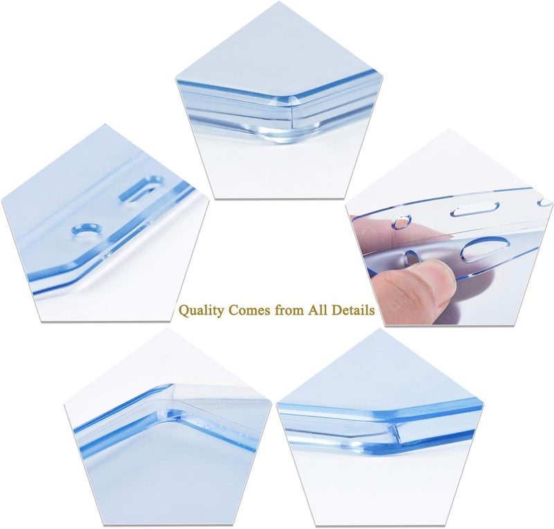 NSSP Soft Plastic ID Card Badge Holder/Multiple Card, Access Card Transparent Vertical ID Card Holder - for School Office Purpose, Pack of 25 - Image 5
