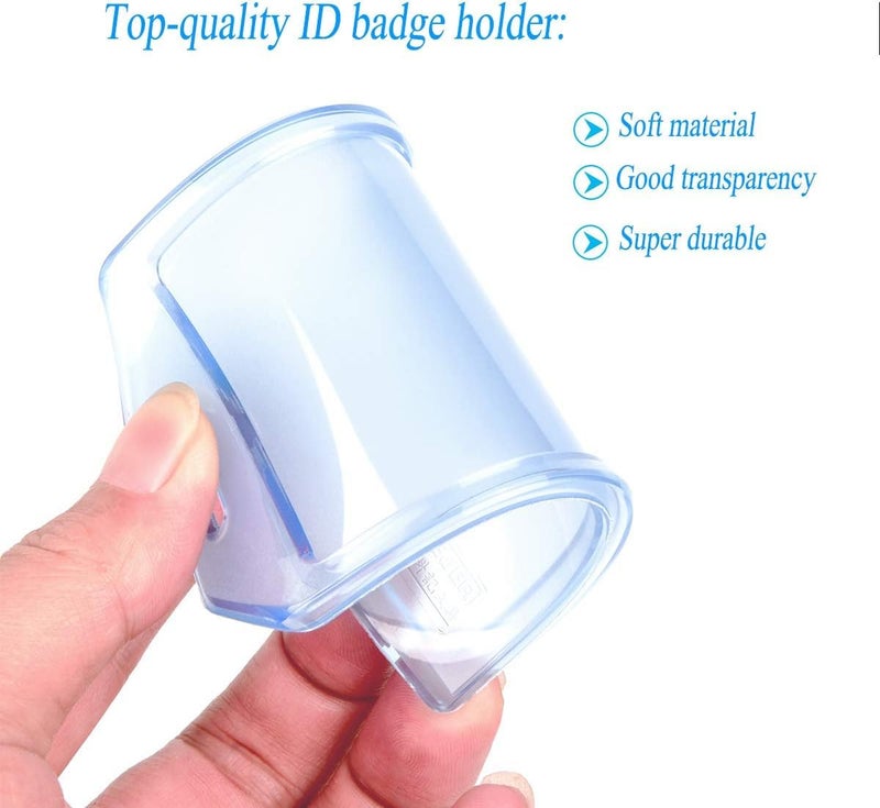NSSP Soft Plastic ID Card Badge Holder/Multiple Card, Access Card Transparent Vertical ID Card Holder - for School Office Purpose, Pack of 25 - Image 4