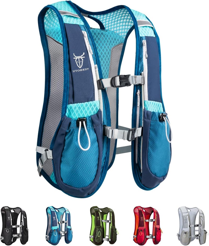 UTOBEST Running Vest, 5L Hydration Vest Lightweight, Breathable and Sweatproof Running Backpack, Adjustable Running Hydration Vest for Trail Running Marathon Race Jogging Cycling - Image 1