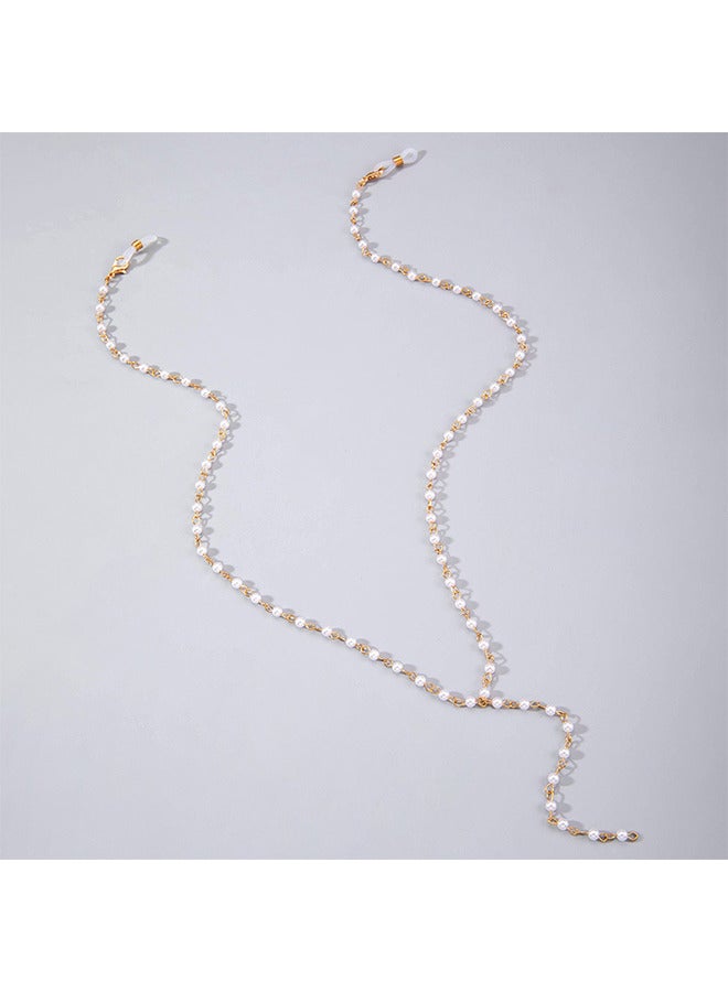 Depend Pearls Eyeglass Chain For Women, Sunglasses Chain Reading Glasses Chain Strap Necklace Eyeglass Holder Cords Lanyards For Elderly, Artificial Pearl - Image 4