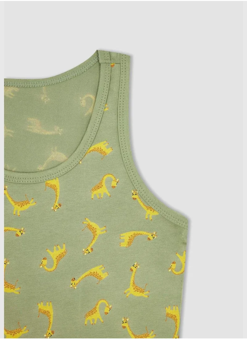 DeFacto 2 Pack Regular Fit Giraffe Print Vest