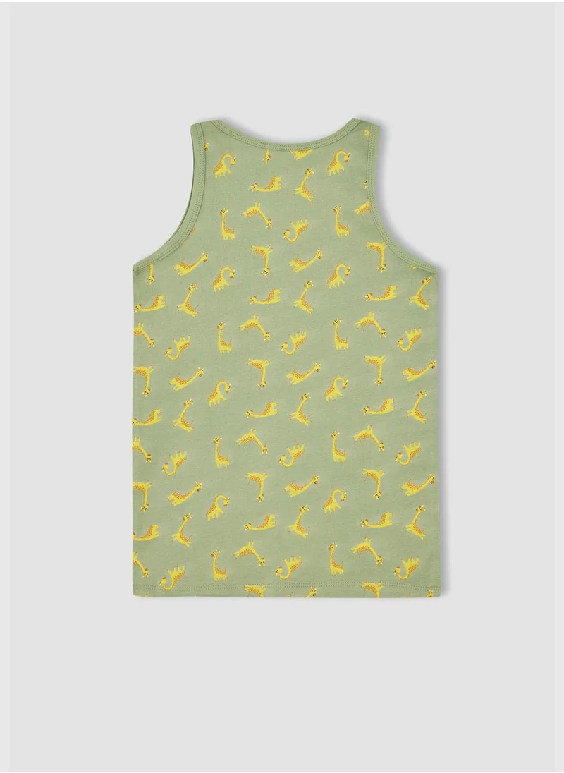 DeFacto 2 Pack Regular Fit Giraffe Print Vest