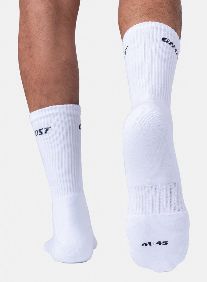 Ghost Cushioned Crew Socks (4 Pairs) - White - Image 2