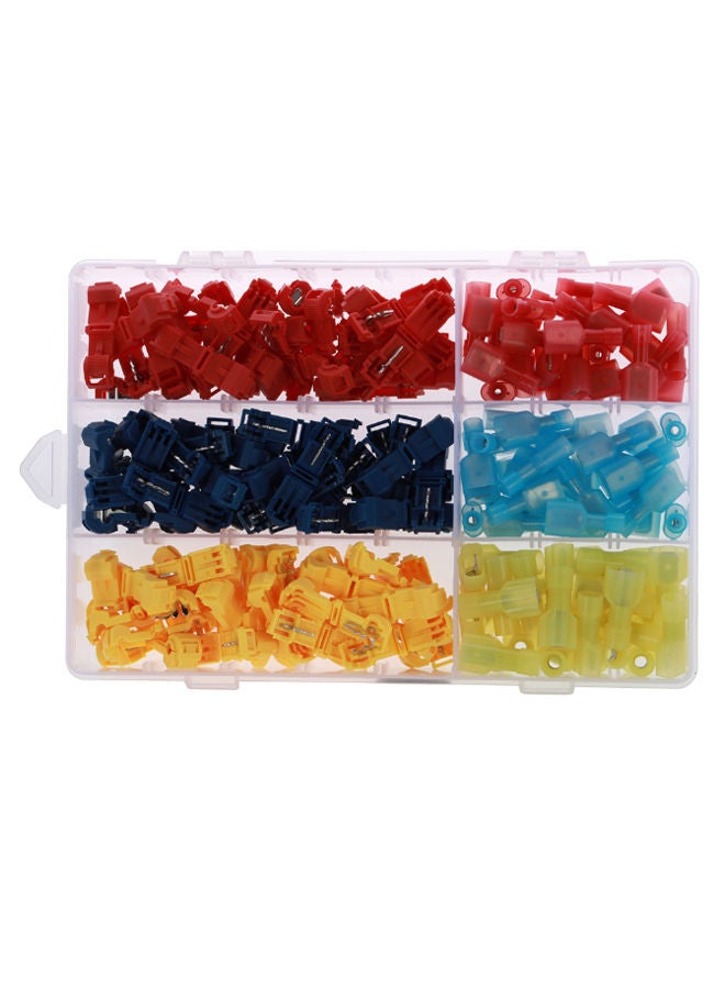 NIBEMINENT 180-Piece Temperature Resistance T-Type Break-Free Wire Terminal Set With Box Multicolour - Image 1
