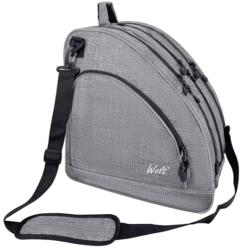 WOLT Ice Skate Bag - Roller Skate Bags, Inline Skate Bag with Adjustable Shoulder Strap for Both Youth and Adults.grey - Image 1
