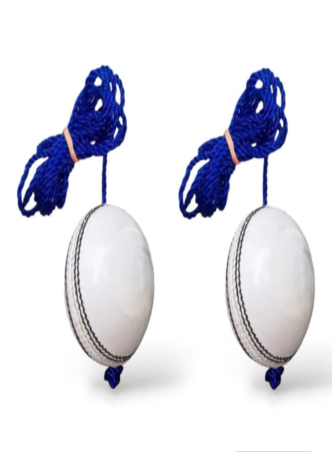 UP15 Leather Cricket Hanging Ball, 1.5 Meter (White) Standard Size - Image 2