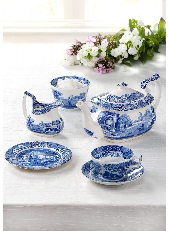 Spode صينية تقديم سبود بلو إيطالي للشيب والديب | استخدمها لاستضافة، عرض المقبلات، الجبن، الشيبس، والصلصة | 14.5 بوصة | مصنوعة من البورسلين الفاخر | آمنة للاستخدام في الميكروويف وغسالة الصحون - Image 3