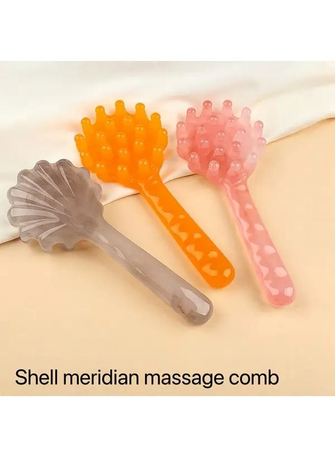 مشط تدليك بقشرة رمادية دليل استخدام للرأس وفروة الرأس والرقبة والظهر والخصر والساقين لتحفيز خطوط الطول - أداة طبية صينية تقليدية - Image 2