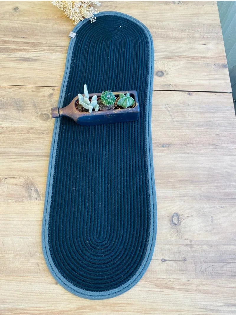 بدز ديري BDZ Leather Jute Bohemian Style Decorative Runner 30x80 cm