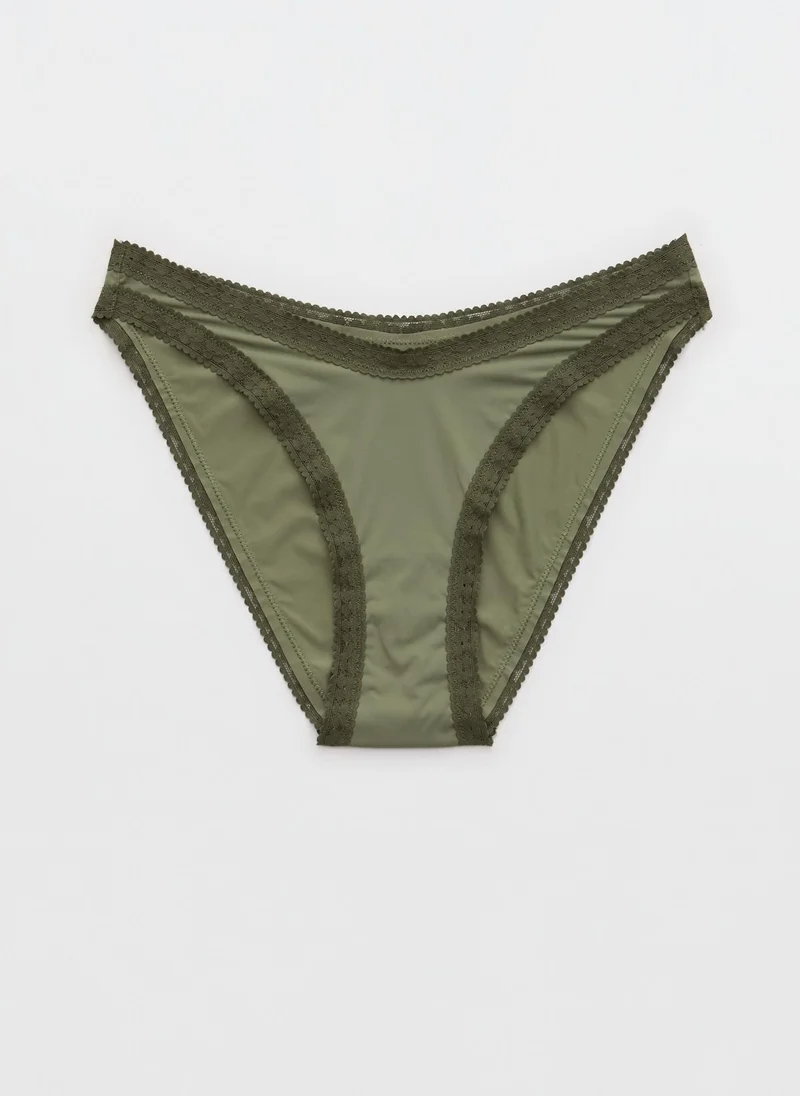 Aerie Smoothez Microfiber Lace Deatiled Briefs