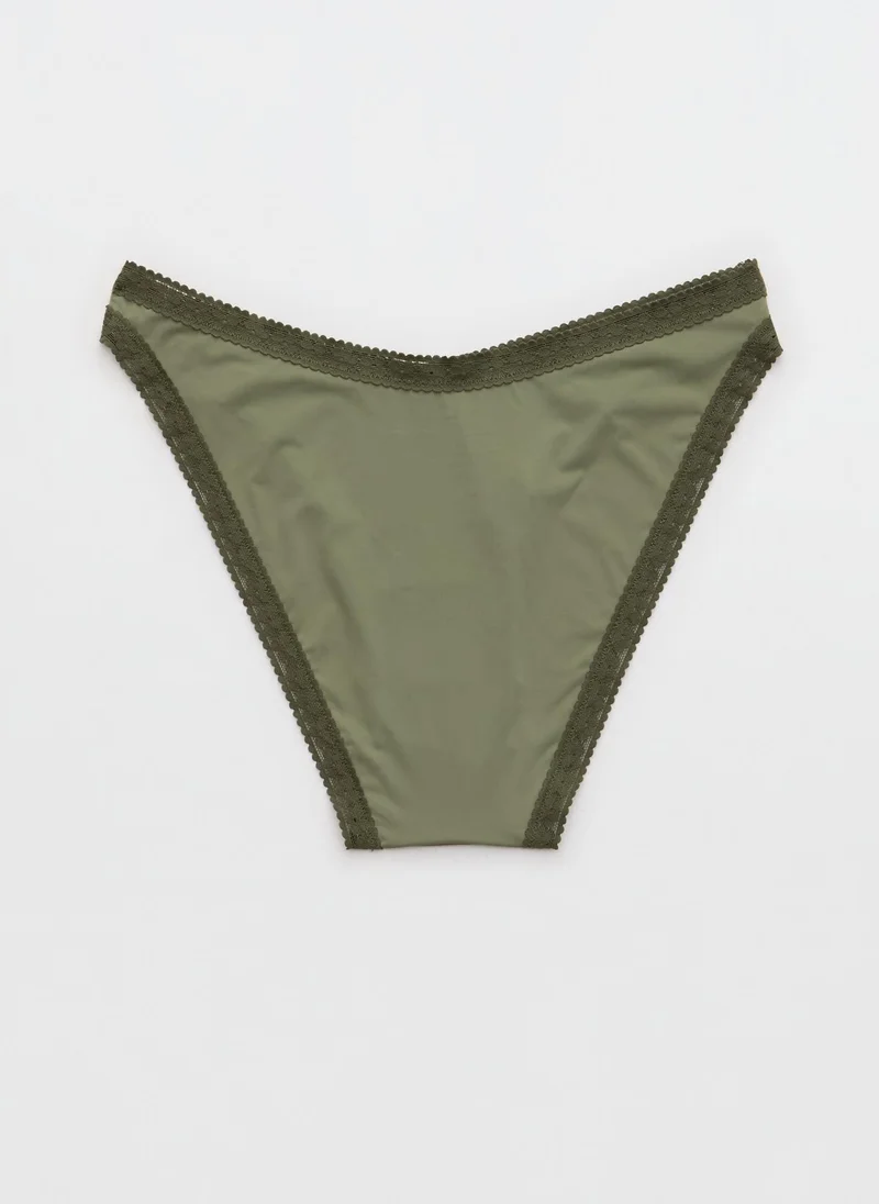 Aerie Smoothez Microfiber Lace Deatiled Briefs