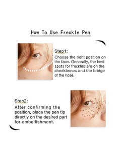 KYDA 2 Colors Liquid Freckle Pen, Natural Freckle Makeup Pen, Waterproof Longlasting Face Freckle Liquid Makeup, Soft Dot Sopt Pen Magic Freckle Color, by Ownest Beauty-Light Brown&Dark Brown  - Image 4