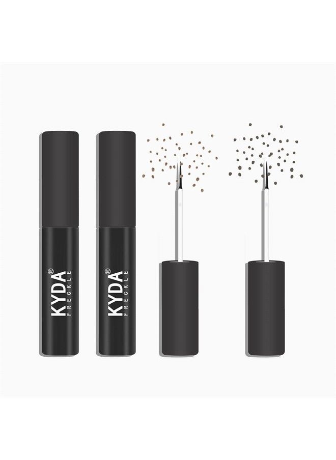 KYDA 2 Colors Liquid Freckle Pen, Natural Freckle Makeup Pen, Waterproof Longlasting Face Freckle Liquid Makeup, Soft Dot Sopt Pen Magic Freckle Color, by Ownest Beauty-Light Brown&Dark Brown  - Image 1