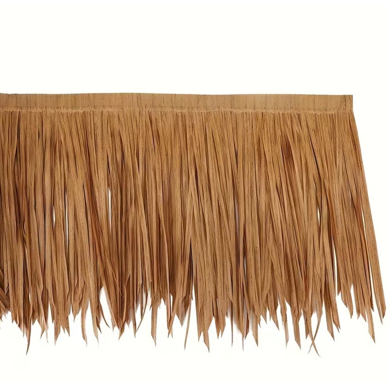 1pc Heat Resistant Artificial Palm Thatch Roof Rolls Garden Fence Decoration - Image 5