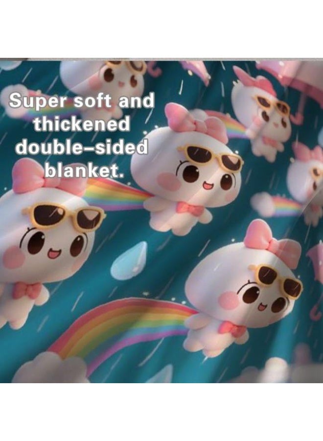 general Wisdom Fairy (latest) flannel thin blanket (warm and comfortable, suitable for sleep, game use, dust and sandproof) 150cm*200cm - 93 - Image 5