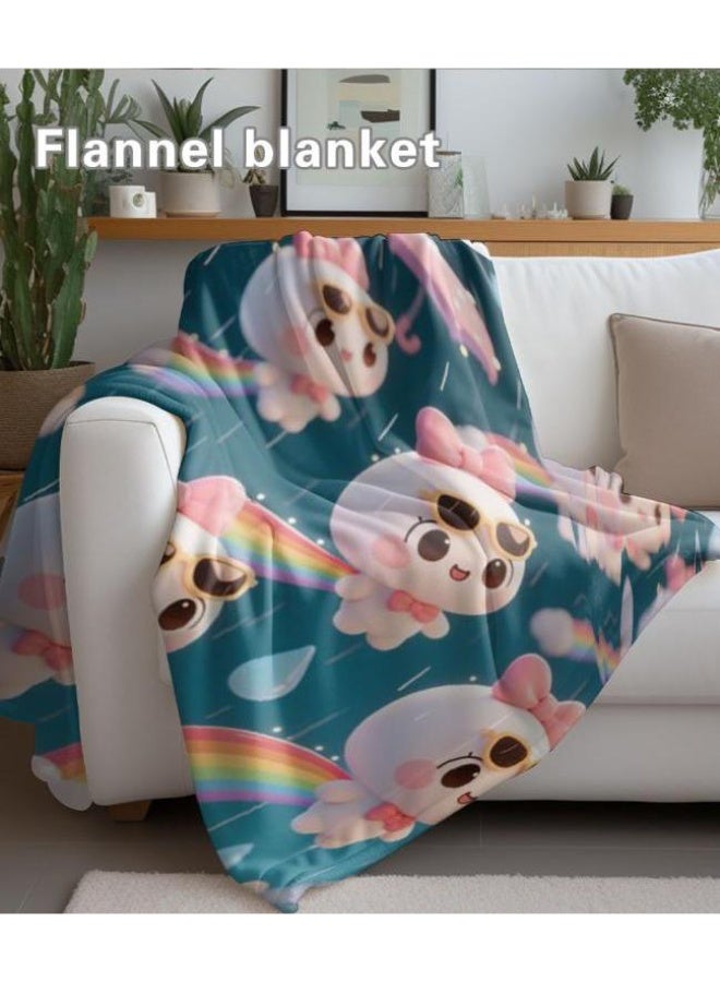 general Wisdom Fairy (latest) flannel thin blanket (warm and comfortable, suitable for sleep, game use, dust and sandproof) 150cm*200cm - 93 - Image 4