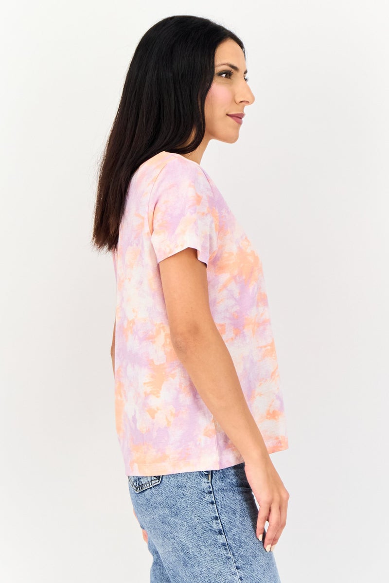 Levi's Women Crew Neck Brand Logo Short Sleeve Top, Multicolor - Image 2