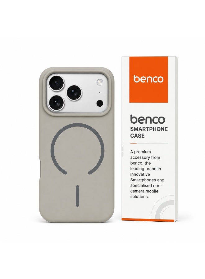 benco Premium Silicone Case for iPhone 17 Pro-Warm Grey - Image 3