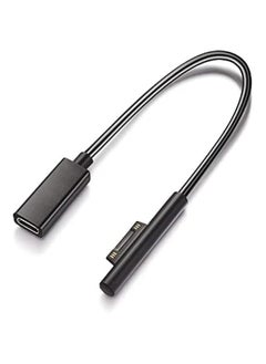Surface to USB C Charging Cable (Female USB-C, 20 cm), Compatible with Microsoft Surface Pro 7/6/5/4/3 Go3/2/1 Laptop4/3/2/1, Requires 15V/3A USB-C Charger
