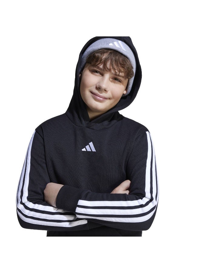 Adidas J 3S Fl Hd 225 Black Training Sweatshirts For Junior 7-8Y - Image 5