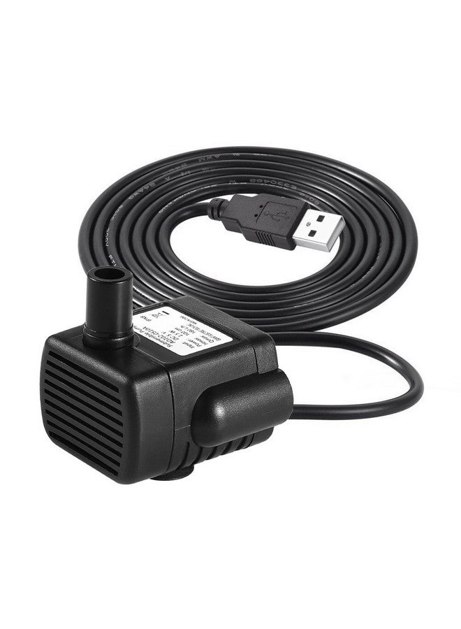 LEDGLE Mini USB Fountain Pump Compact Submersible Pumps Efficient 5V Water Pump for Small Pond, Fish Tank, Long Cord, 180L/H, Black - Image 1