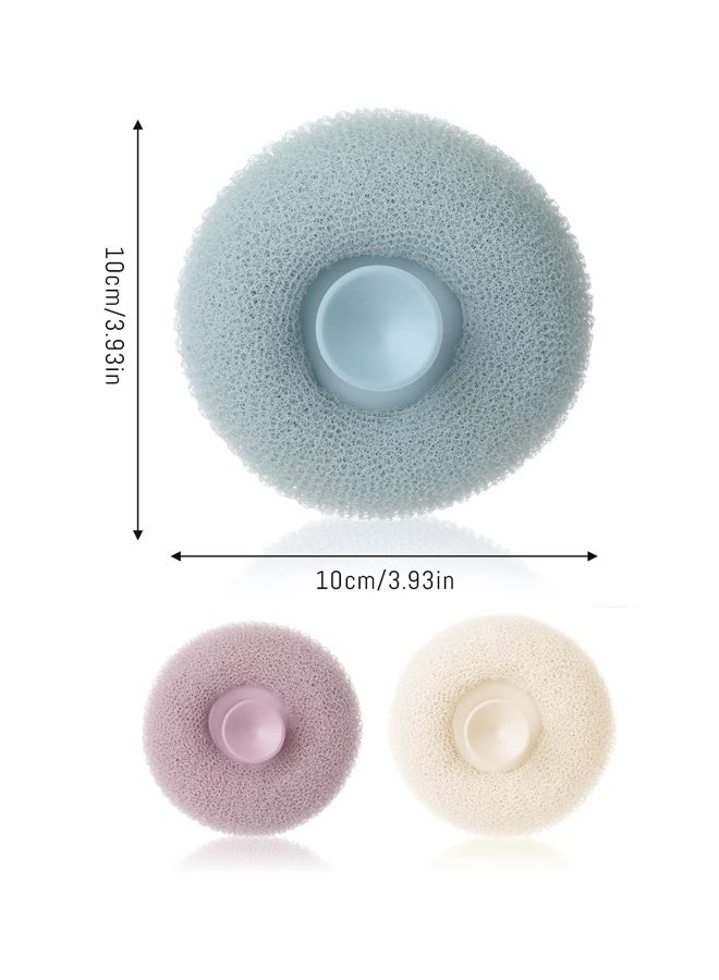 HOMESTAR 3 PCS Soft Sunflower Suction Cup Bath Ball, 2-in-1 Sunflower Ball Exfoliating Bath Sponge Cleaning Brush, Mesh Shower Body Sponge Accessories for Women, Men Shower - Image 5