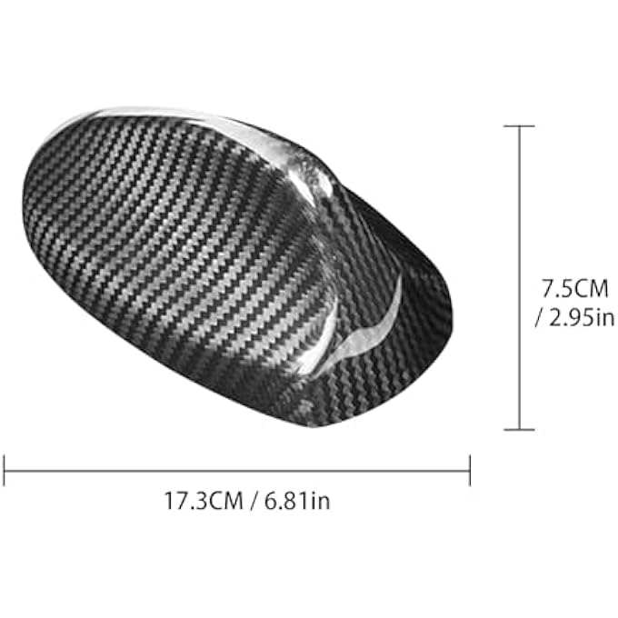 rayihni Compatible with Antenna Cover Shark Fin Trim Hood Carbon Fiber Automotive Roof Aerials for Alfa Romeo Giulia Stelvio (Black) - Image 2