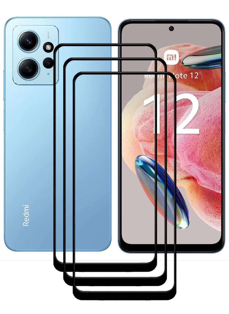 ACLIX 3 Pieces Antistatic ESD Dustproof Premium Quality High Definition Tempered Glass Screen Protector Designed For Xiaomi Redmi Note 12 4G - Image 1