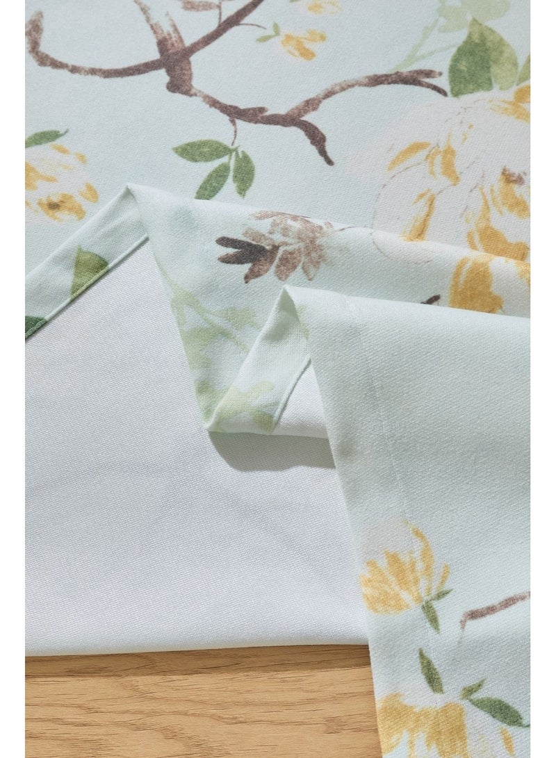 QBAID Floral Printed Curtain 1 Panel Semi Blackout Elegant Window Drapes - Image 5