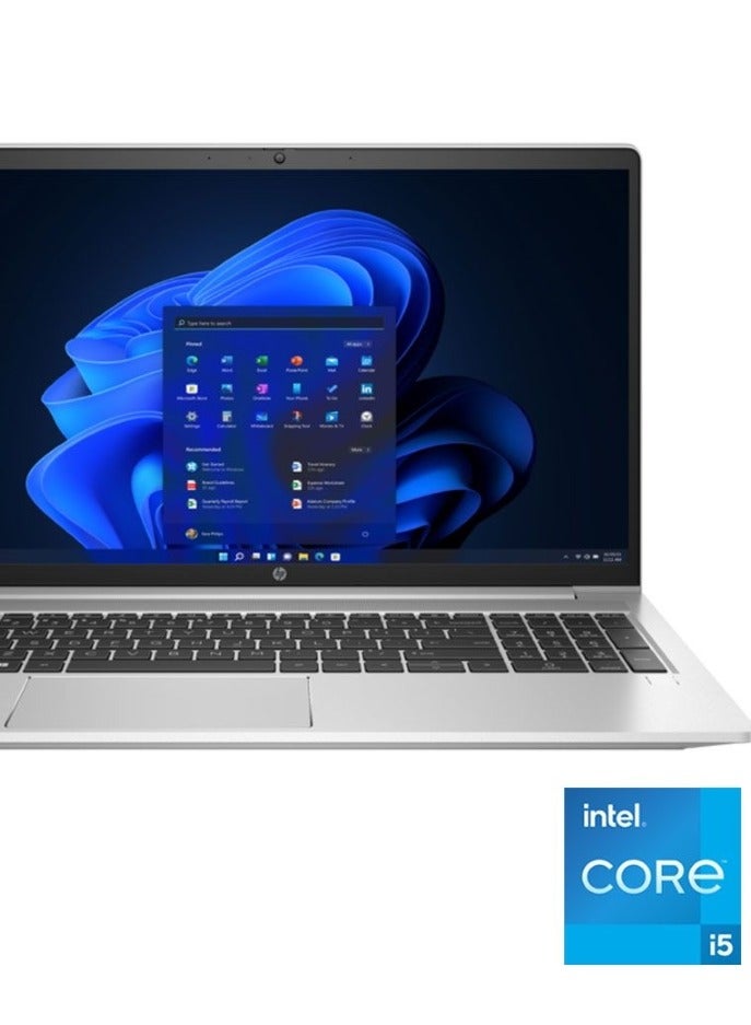 HP Probook 450 G9 - Intel® Core™ i5-1235U - 8GB - 512GB SSD - Intel® Iris® Xᵉ Graphics - 15.6" HD - English/Arabic Silver Aluminum