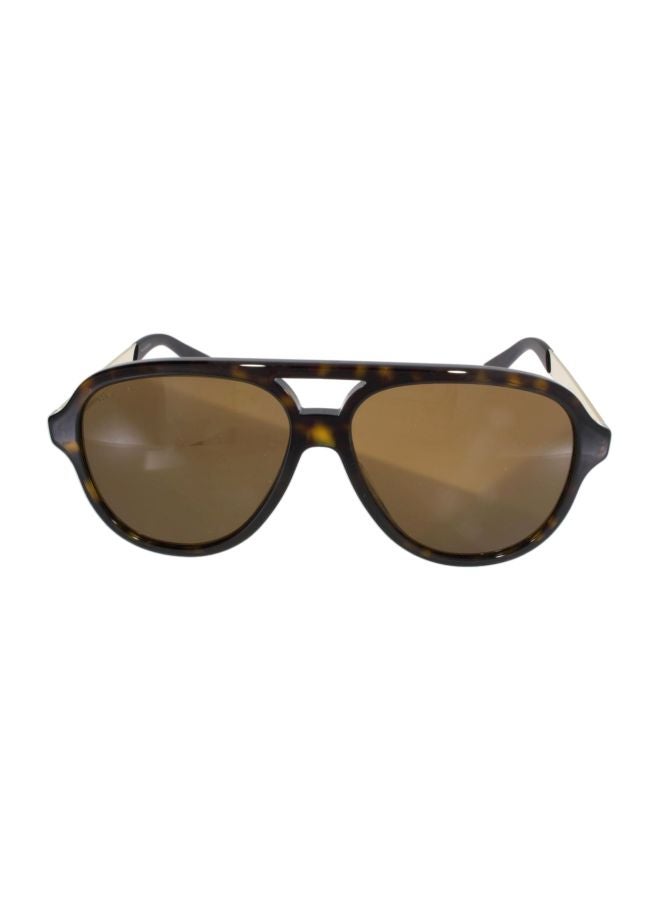 GUCCI Men Aviator Sunglasses with Brown lenses GG0688S 002 59mm - Image 1