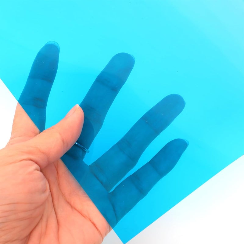 10pcs Colored PVC Light Gel Sheets 0.3mm 210x297mm for Photo Video Stage Lighting Filters with Red Blue Yellow Purple Green Orange Fluorescent Green and Black Tea Overlays - Image 5