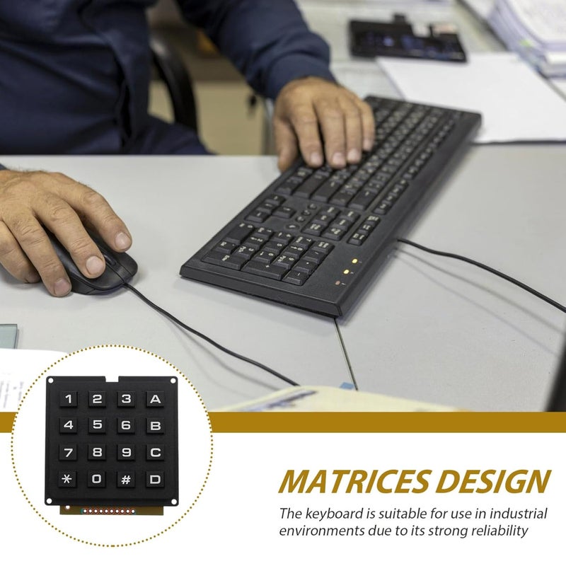 وحدتا لوحة مفاتيح (Keyboard Module)، لوحة مفاتيح تعمل باللمس (Tactile Keyboard)، مصممة للاستخدامات الصناعية، تتميز بتوفير المساحة وكفاءة عالية في الإدخال لأغراض الإلكترونيات والتجارب. - Image 4