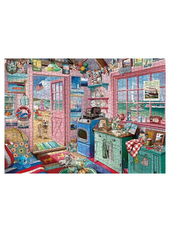 BBOLDIN Beach Summer House Puzzle for Adults 1000 Piece, Ocean Seashore Retreat Jigsaw Puzzles, Hawaii Cabin Scenery Puzzles for Home Decor - Image 2