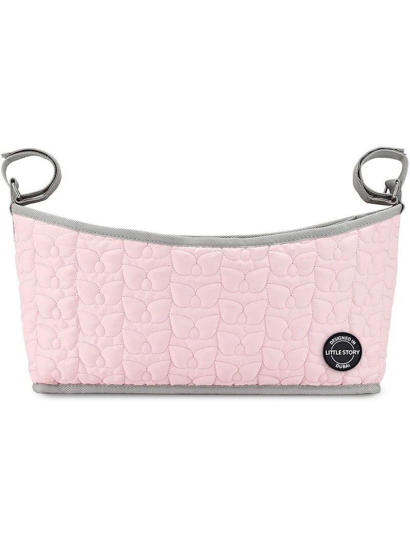 Little Story Lightweight And Comfortable Premium Baby Stroller Bag - Quilted - Pink  - Image 1