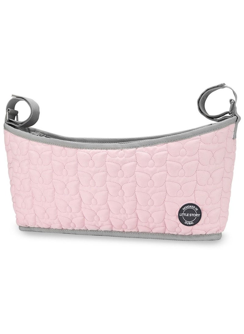 Little Story Lightweight And Comfortable Premium Baby Stroller Bag - Quilted - Pink  - Image 5