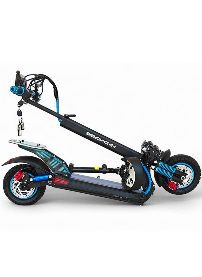 H5 Pro Electric Folding Scooter, 1200W Motor, 48V 18Ah Battery, 50KM/H Max Speed, 41KM Range, 10 Inches Tires, Dual Suspension, Remote Lock and Unlock System E-Scooter - pzsku/ZBBD046AA25EB76950923Z/45/1741163361/1f6c8adf-d539-467a-81d0-e6b638392a2f